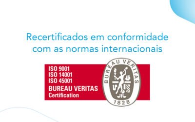 Recertificados em conformidade com as normas internacionais